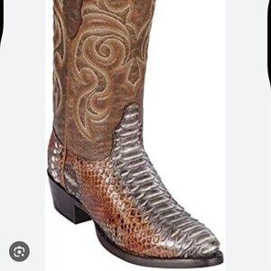 Los Altos python leather boots